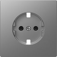 Лицевая панель Schneider Electric Merten D-Life для 1-м. розетки 220Вт сталь картинка